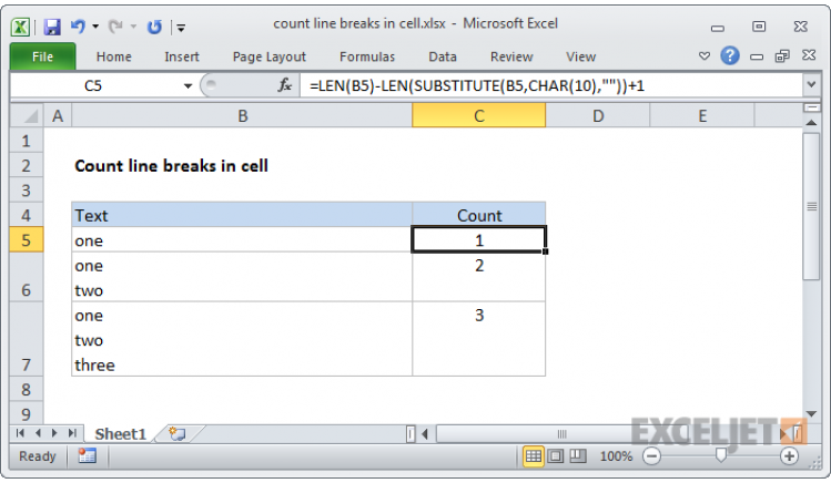 in cell carriage return excel for mac